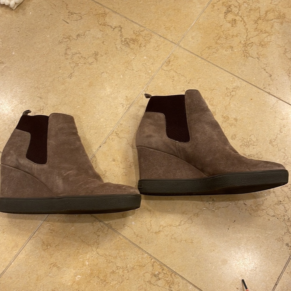 Aquatalia ankle boots taupe 11 Claire pebbled suede - Picture 4 of 7